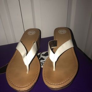 SO size 10 wedge flip flops